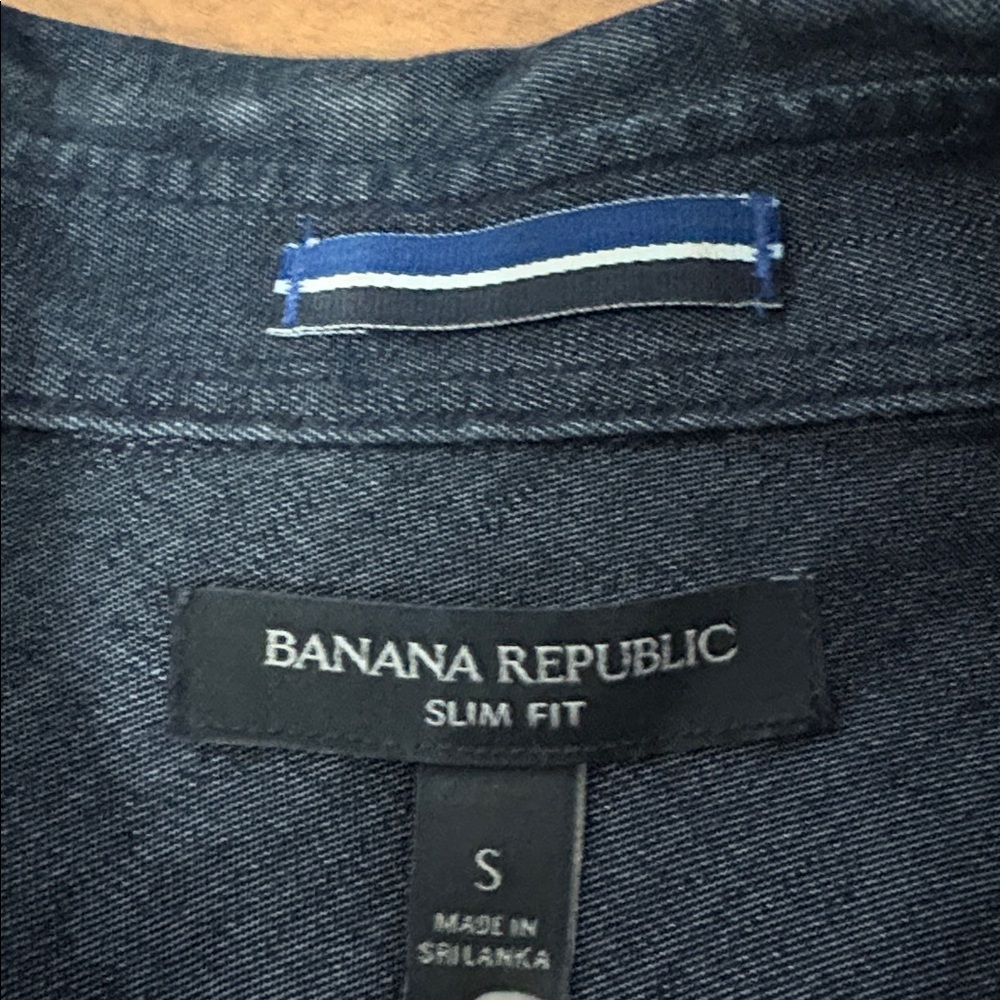Banana Republic Dark Blue Denim Shirt Size Small - Picture 5 of 10